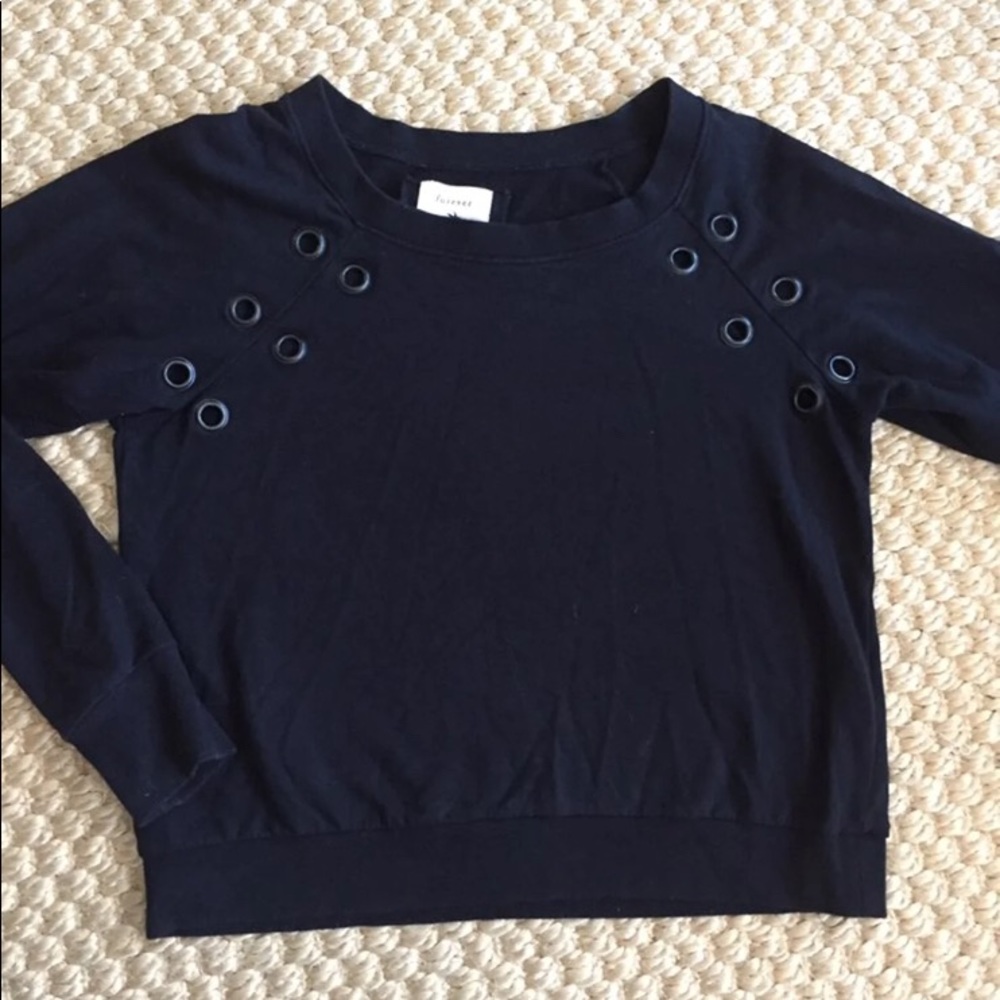 Forever 21 black cropped sweater S